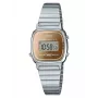 CASIO LA670WES-4AEF Zegarek cyfrowy damski - Różowo-złota tarcza, srebrna koperta i bransoleta, 24 mm