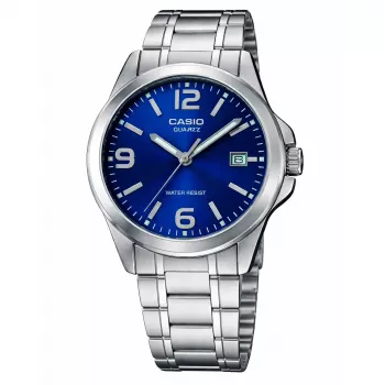 CASIO LTP-1215A-2A Damski Zegarek Analogowy Kwarcowy 28mm Niebieska Tarcza Stal Nierdzewna