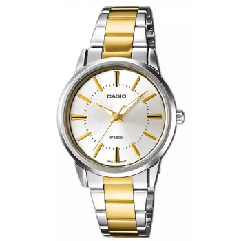 Zegarek damski CASIO LTP-1303SG-7AVDF z analogowym kwarcowym mechanizmem, bransoletą ze stali nierdzewnej i datownikiem
