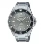 CASIO MDV107D8AVDF Męski Zegarek Analogowy Kwarcowy, 49,5mm Stal Nierdzewna, Czarna Tarcza
