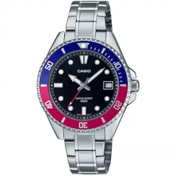 CASIO MDV10D1A3VDF Męski Zegarek Analogowy Kwarcowy 44,2 mm Stal Szlachetna