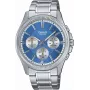 Casio Męski zegarek analogowy kwarcowy MTP1375PD2A2V Niebieska tarcza Stal nierdzewna 43.8mm