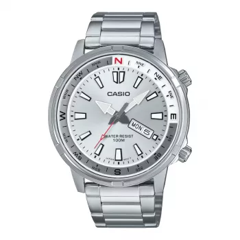 Zegarek męski CASIO Analogowy MTD130D7AVDF 44mm Stal nierdzewna