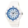 CASIO MRW-200HC-7B2 Unisex Analogowy Zegarek Kwarcowy z Czarnym Paskiem Żywicznym, Białą Tarczą, Kopertą 44,6 mm