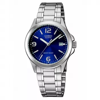 Zegarek męski CASIO MTP-1215A-2A Analogowy Kwarcowy Niebieska Tarcza Stal Nierdzewna 43,3 mm