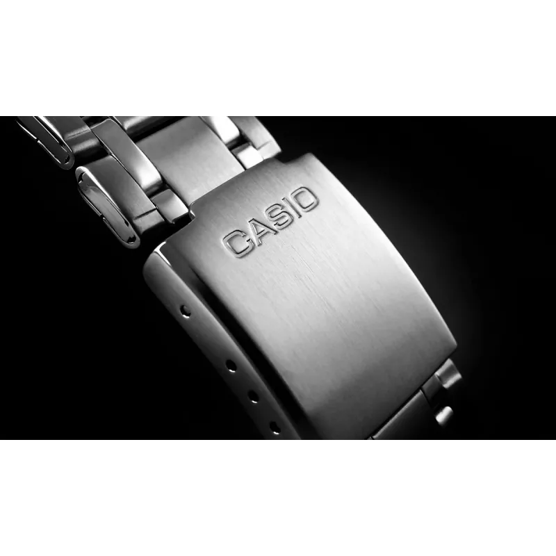 Zegarek męski Casio MTP-1314D-2AVEF, analogowy kwarcowy, niebieska tarcza, bransoleta ze stali nierdzewnej, wodoszczelność 50 m