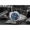 Zegarek męski Casio MTP-1314D-2AVEF, analogowy kwarcowy, niebieska tarcza, bransoleta ze stali nierdzewnej, wodoszczelność 50 m