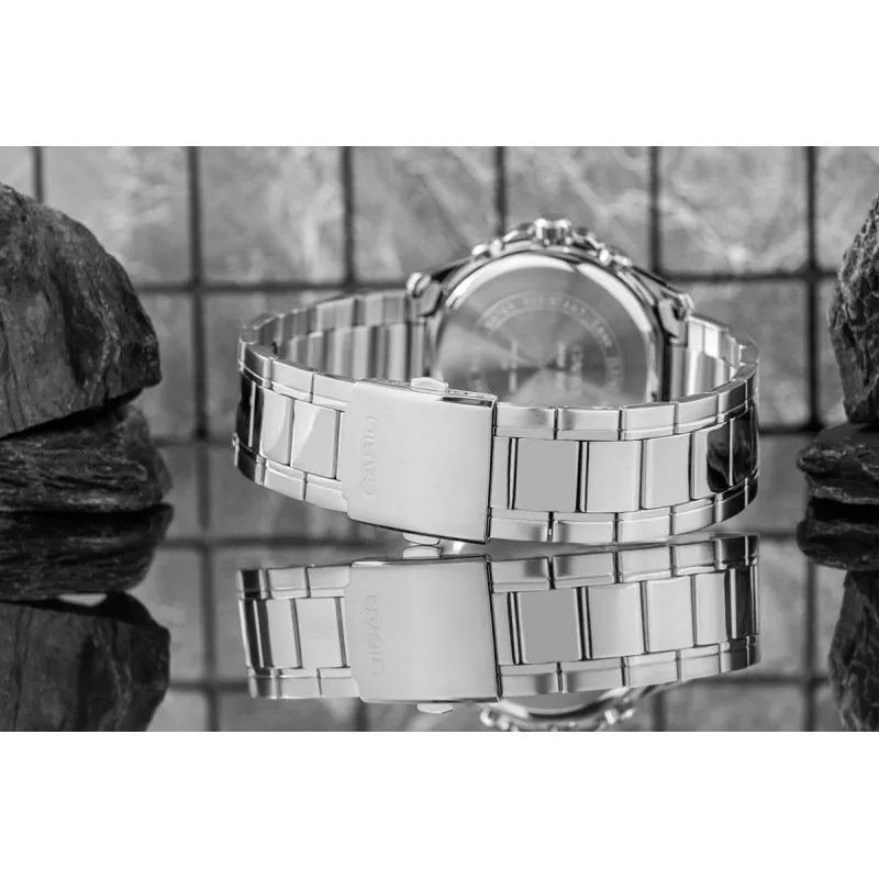 Zegarek męski Casio MTP-1374D-1AV Analogowy Kwarcowy Stal nierdzewna 43,5 mm