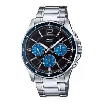 Zegarek męski CASIO MTP1374D2AVDF Analogowy Kwarcowy 43,5 mm Stal nierdzewna Niebieska tarcza