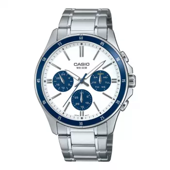 CASIO MTP1374D7A2VD Męski Zegarek Analogowy Kwarcowy 47mm Stal nierdzewna