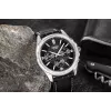 CASIO MTP1375L1AVDF Męski zegarek analogowy kwarcowy z paskiem skórzanym, czarna tarcza, 42 mm