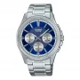 CASIO MTP1375PD2A1V Męski Zegarek Analogowy Kwarcowy 43,8 mm Stal Nierdzewna Niebieska Tarcza