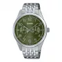 CASIO MTPE340D3AVDF Męski Zegarek Analogowy Kwarcowy 42mm Stal Nierdzewna Zielona Tarcza