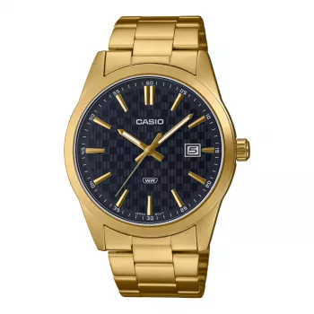 CASIO MTPVD03G1AUDF Męski Zegarek Analogowy Kwarcowy 42mm Stal Nierdzewna Złoty