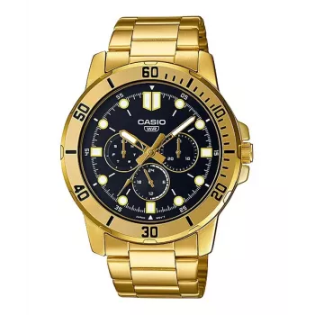 CASIO MTPVD300G1EUD Męski Zegarek Analogowy Kwarcowy 45 mm Stal Szlachetna Złoty Kolor