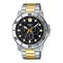 CASIO MTPVD300SG1EU Męski Zegarek Analogowy Kwarcowy 45mm Stal Nierdzewna Dwukolorowy Srebrny/Złoty