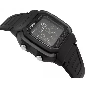 Casio W-800H-1BVES Męski zegarek cyfrowy - wodoszczelność 100 m, mechanizm kwarcowy