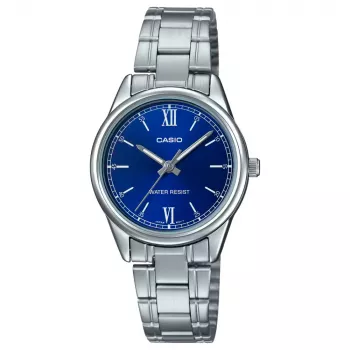 Zegarek CASIO Damski LTP-V005D-2B2 Analogowy Kwarcowy 34mm Stal Nierdzewna Niebieska Tarcza