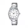 Zegarek analogowy CASIO LTP1302PD7BVE dla kobiet, koperta ze stali nierdzewnej 34,5 mm, srebrna tarcza, datownik