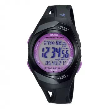 Zegarek cyfrowy CASIO STR-300-1CEG dla kobiet 35,2 mm czarny żywiczny