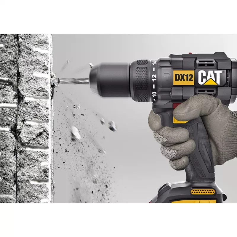 CATERPILLAR DX12 18V Bezszczotkowa Wiertarko-Wkrętarka Akumulatorowa Zestaw 2x2,0Ah Li-ion