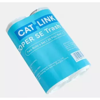 CATLINK CL-TB-01 Worki na odpady do automatycznej kuwety (2 rolki, 40 szt.) – czarny HDPE