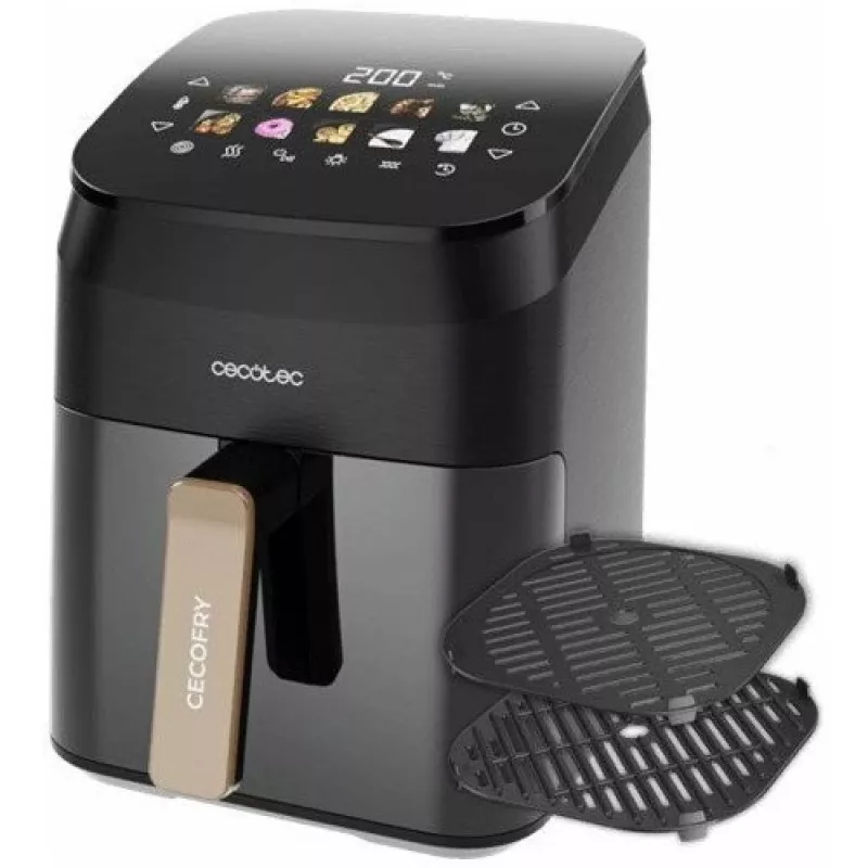 Cecotec Cecofry&Grill Smokin' 4500 Air Fryer z Grillem i Wędzarnią, 4.5 L, 1700 W, Czarny