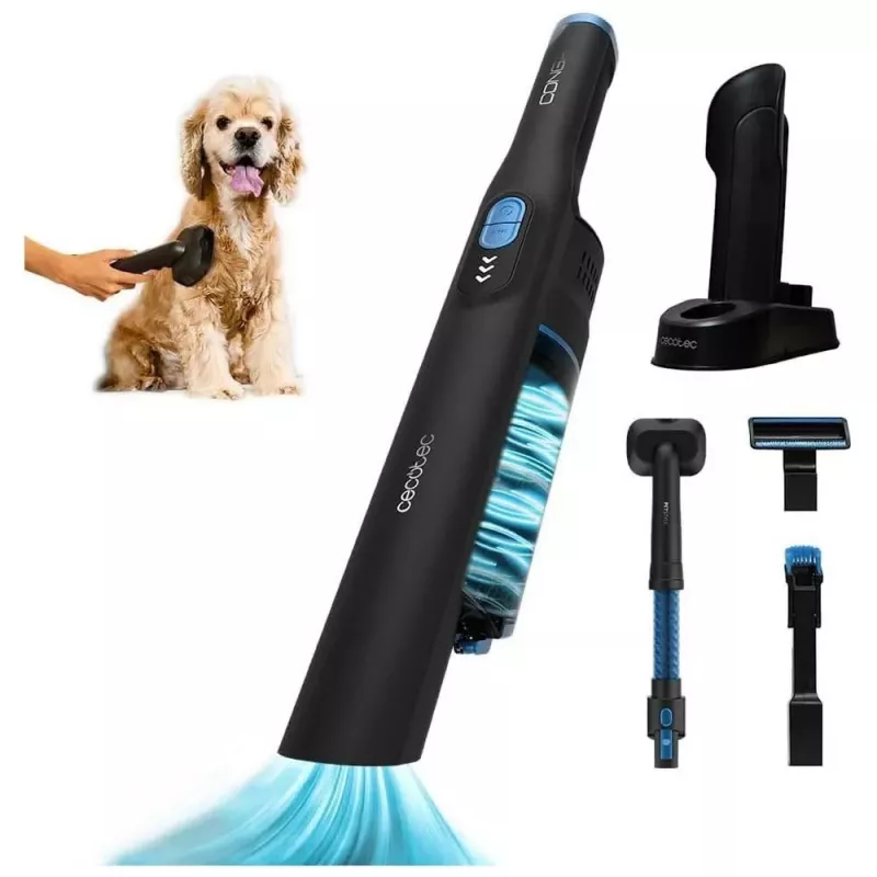 Cecotec Conga Rockstar Micro+ Animal Bezprzewodowy Odkurzacz Ręczny, 200 W, 16,8 V, 40 min Czas Pracy, Czarny