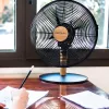 Cecotec EnergySilence 600 WoodDesk wentylator biurkowy, wentylator stołowy, 40 W, średnica 30 cm, 3 prędkości, oscylacja, beżowo-czarny