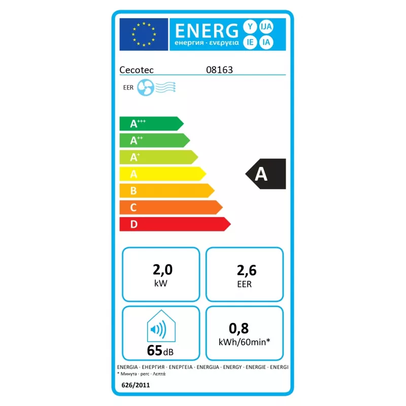 Cecotec Przenośny Klimatyzator ForceClima 7550 Style Connected, 7000 BTU/h, Biały, Wi-Fi, Pilot