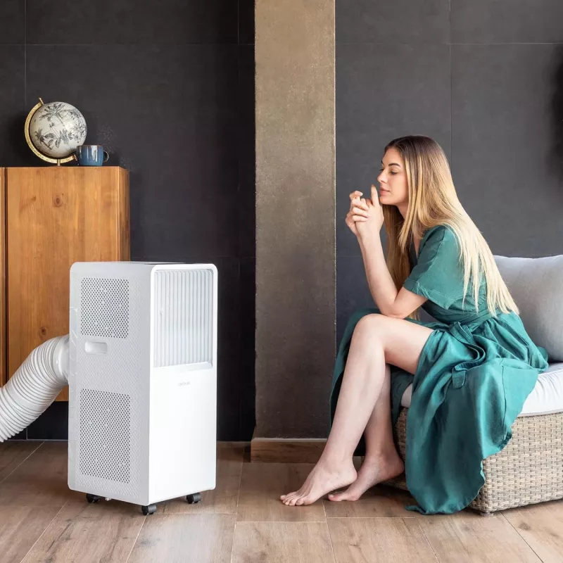 Cecotec Przenośny Klimatyzator ForceClima 7550 Style Connected, 7000 BTU/h, Biały, Wi-Fi, Pilot