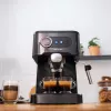 Ekspres do kawy Cecotec Power Espresso 20 Pro Latte, ciśnienie pompy 20 bar, wbudowany spieniacz do mleka, półautomatyczny, czarny, 1350 W