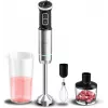 Cecotec Power Neutron 1100MAX Cream&Crush Blender Ręczny 1100W Regulowana Prędkość Turbo Siekacz Czarny/Srebrny