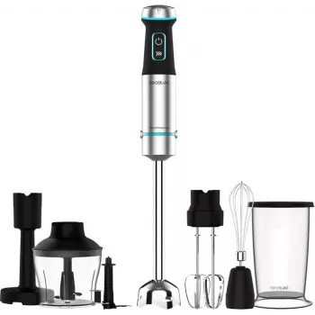 Cecotec Power TitanBlack 1200 XL PerfectCream&Crush Blender ręczny, 1200 W, stal nierdzewna/czarny
