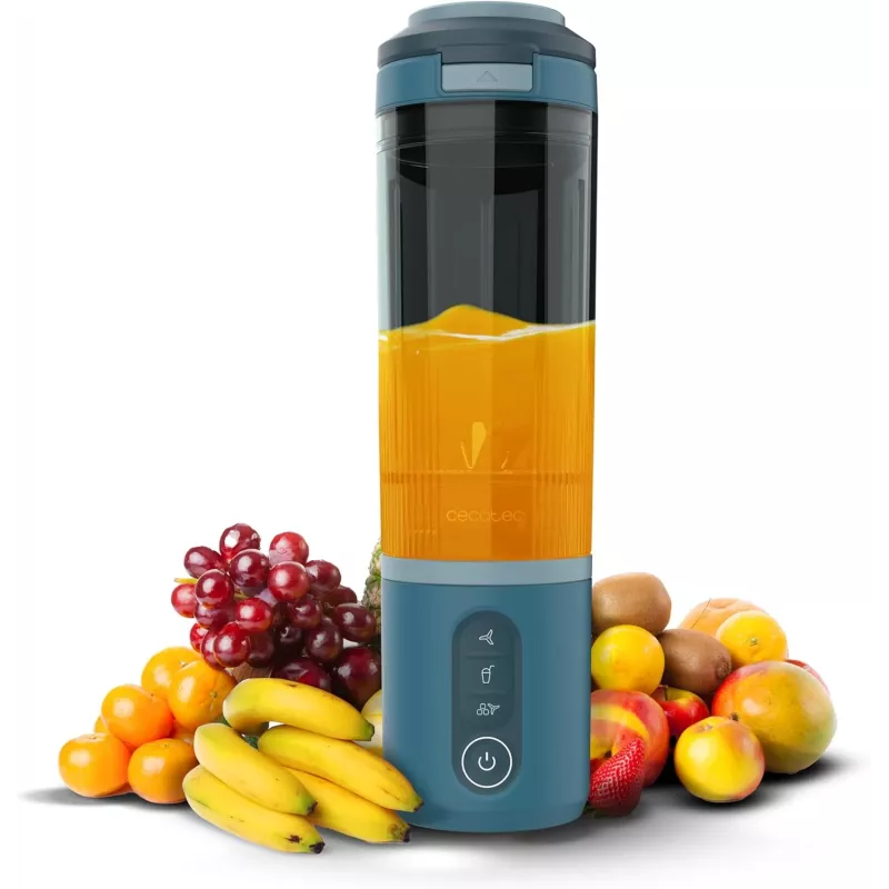 Cecotec Power Titanium Shake2Go Blender Przenośny, 180 W, Dzbanek Bez BPA, 0,6 L, Lagoon