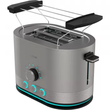 CECOTEC Toaster Shine&Toast Double (Stainless Steel, 850 W, 2 Slices)