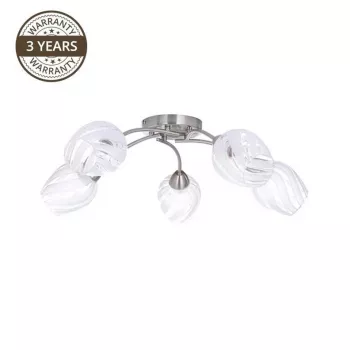 Lampa sufitowa CL17061-5 5x60W E27 Chrom Nowoczesna Okrągła