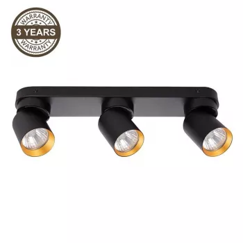 Lampa sufitowa Tunis 3xGU10 ML9937 Czarny/Złoty