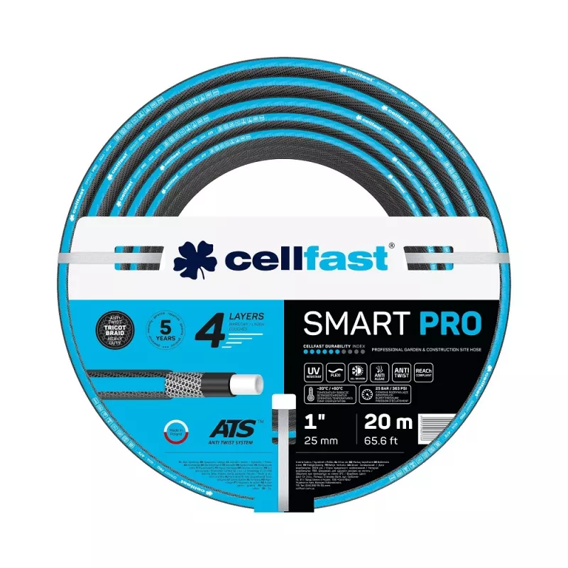 CELLFAST Smart PRO ATS1 Wąż ogrodowy 20m 1/2 inch Zielony