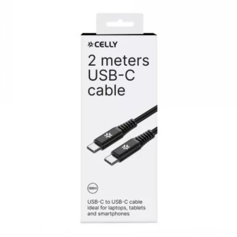 Kabel CELLY USB-C na USB-C 100W Power Delivery