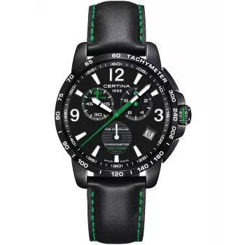 CERTINA DS Action Diver Automatic 42mm Czarna Tarcza Różowe Złoto PVD Stal & Skórzany Zegarek C034453360570