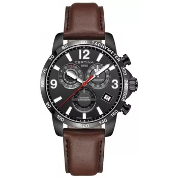 CERTINA DS Action Diver Automatyczny Zegarek Męski 42mm Różowe Złoto PVD Brązowy Skórzany Pasek C034654360570