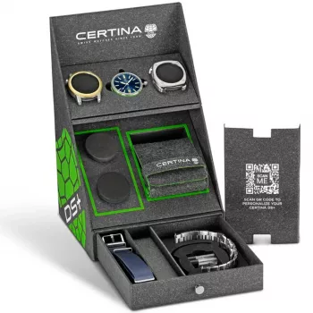 CERTINA DS Action Diver Automatyczny Zegarek Męski 43mm Niebieska Tarcza Stalowa Bransoleta Mesh Mediolańska C041407190410