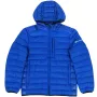 Męska kurtka z kapturem Champion Powerblend Fleece Full-Zip, niebieska, 220340 BS008 M