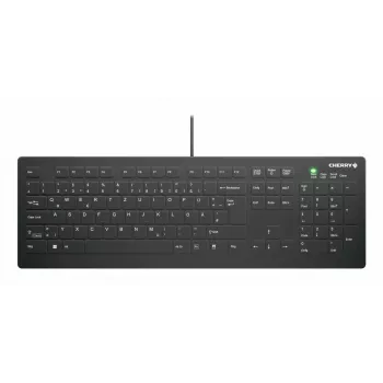 CHERRY Contour Design Active Key AK-C8112 Pełnowymiarowa Przewodowa Klawiatura USB, Przełącznik Nożycowy, Układ QWERTZ, Czarny