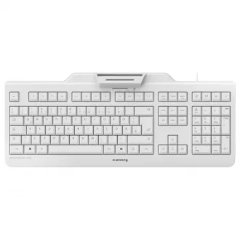CHERRY Smart Board 1150 KB RSFlat Przewodowa klawiatura mechaniczna z MSR, USB, pełnowymiarowa, biała (QWERTZ)
