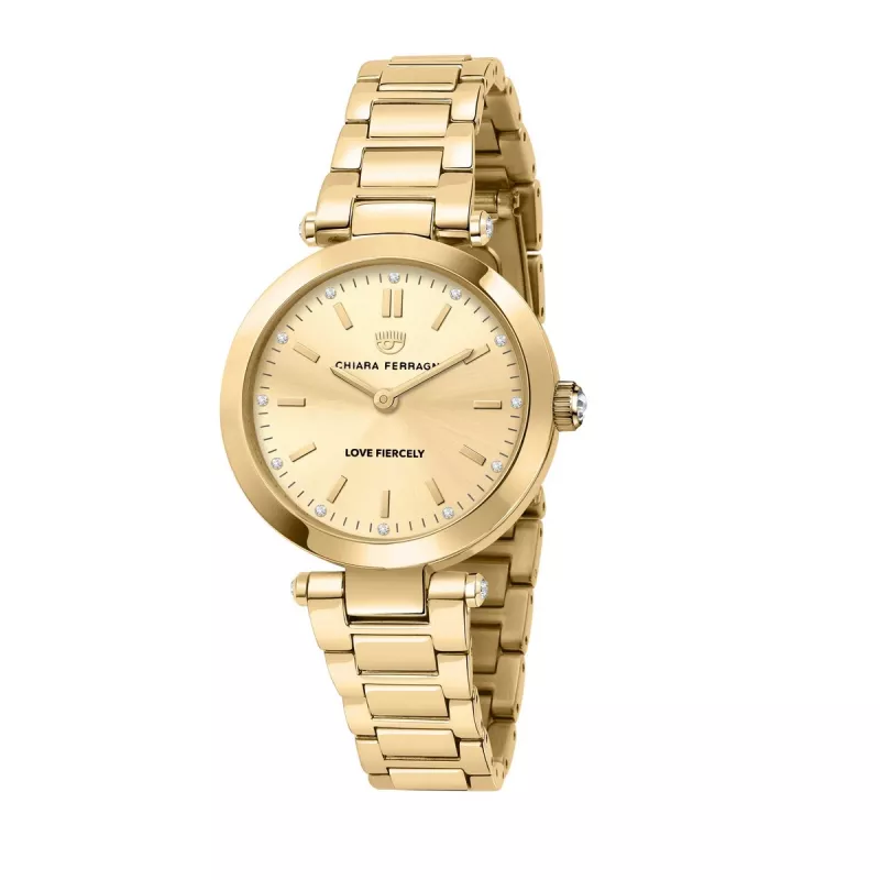 Chiara Ferragni O'Clock Zegarek Damski Kwarcowy Analogowy R1953103504 34 mm Srebrny Stal Nierdzewna