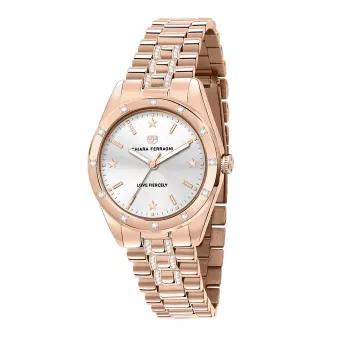 CHIARA FERRAGNI Zegarek damski Eyelike Kwarcowy Analogowy R1953100506 - 34 mm Srebrna Stal nierdzewna Meshowa bransoleta mediolańska