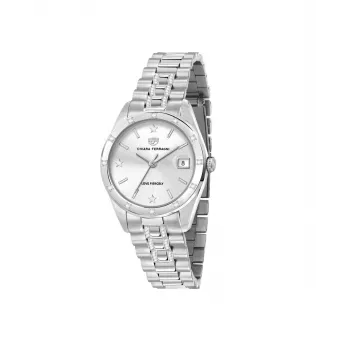 CHIARA FERRAGNI Zegarek damski Logomania Kwarcowy Analogowy R1953100514 32 mm Różowe Złoto Stal nierdzewna Siatka