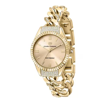 CHIARA FERRAGNI Zegarek damski kwarcowy R1953104501 34 mm Różowe złoto Stal nierdzewna Siatka